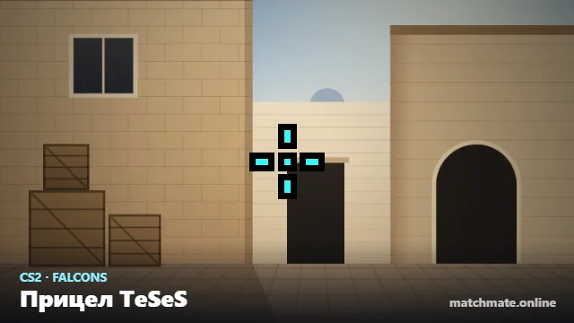 Прицел TeSeS в CS2 — как он выглядит в игре